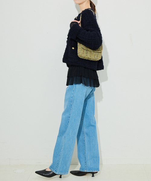 SLOBE IENA（スローブイエナ）の「ヘムラッフルチュールプルオーバー（Tシャツ/カットソー・レディース・ブラック/ベージュ・FREE）」の15枚目の写真