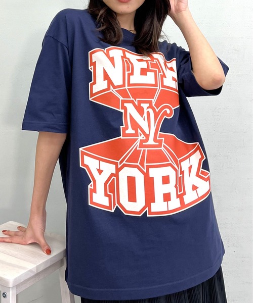 RGY（アールジーワイ）の「【RGY】NEWYORK ビッグシルエットTシャツ（Tシャツ/カットソー・メンズ・ネイビー/ホワイト/ブラック・LARGE/MEDIUM）」の3枚目の写真