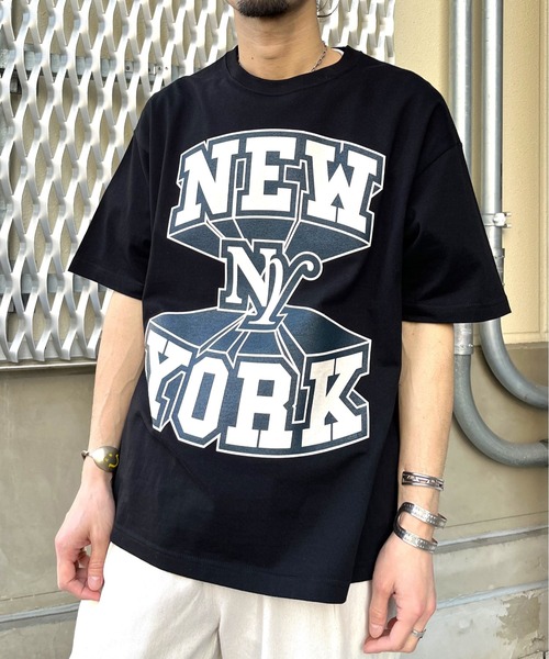 RGY（アールジーワイ）の「【RGY】NEWYORK ビッグシルエットTシャツ（Tシャツ/カットソー・メンズ・ネイビー/ホワイト/ブラック・LARGE/MEDIUM）」の2枚目の写真