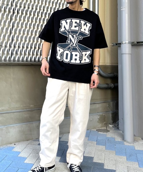 RGY（アールジーワイ）の「【RGY】NEWYORK ビッグシルエットTシャツ（Tシャツ/カットソー・メンズ・ネイビー/ホワイト/ブラック・LARGE/MEDIUM）」の9枚目の写真