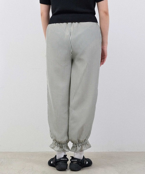 I am I in fact...（アイアムアイインファクト）の「●SATIN SOCCER ギンガム パンツ（その他パンツ・レディース・ホワイト/ブラック/その他・FREE）」の7枚目の写真