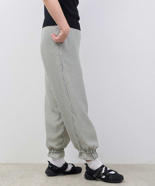 I am I in fact...（アイアムアイインファクト）の「●SATIN SOCCER ギンガム パンツ（その他パンツ・レディース・ホワイト/ブラック/その他・FREE）」の6枚目の写真