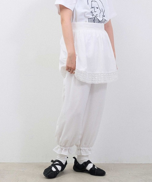 I am I in fact...（アイアムアイインファクト）の「●SATIN SOCCER ギンガム パンツ（その他パンツ・レディース・ホワイト/ブラック/その他・FREE）」の11枚目の写真