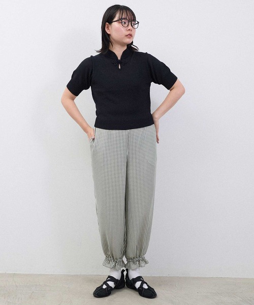 I am I in fact...（アイアムアイインファクト）の「●SATIN SOCCER ギンガム パンツ（その他パンツ・レディース・ホワイト/ブラック/その他・FREE）」の16枚目の写真