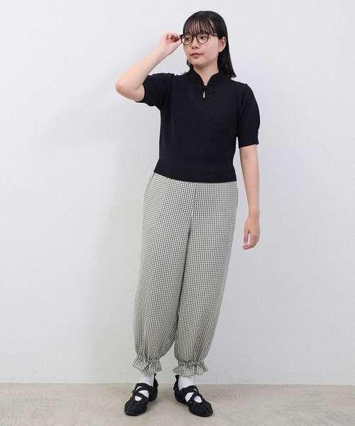 I am I in fact...（アイアムアイインファクト）の「●SATIN SOCCER ギンガム パンツ（その他パンツ・レディース・ホワイト/ブラック/その他・FREE）」の19枚目の写真