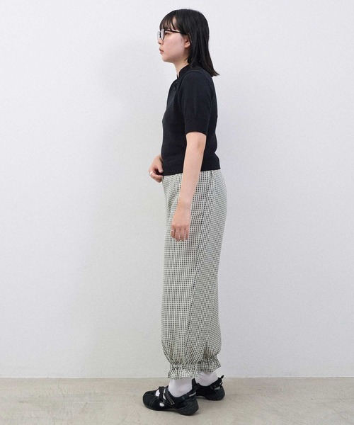 I am I in fact...（アイアムアイインファクト）の「●SATIN SOCCER ギンガム パンツ（その他パンツ・レディース・ホワイト/ブラック/その他・FREE）」の17枚目の写真