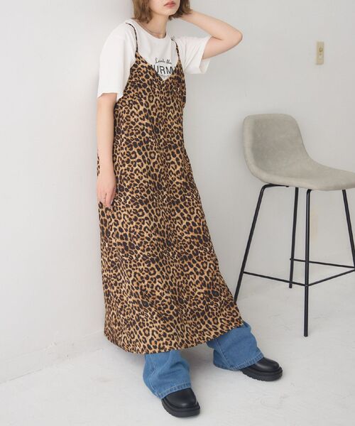 RETRO GIRL（レトロガール）の「アソートキャミOP（ワンピース・レディース・ブラック系その他/レオパード/ホワイト系その他・FREE）」の3枚目の写真