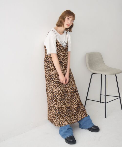 RETRO GIRL（レトロガール）の「アソートキャミOP（ワンピース・レディース・ブラック系その他/レオパード/ホワイト系その他・FREE）」の4枚目の写真