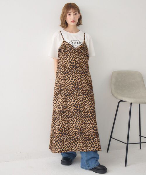 RETRO GIRL（レトロガール）の「アソートキャミOP（ワンピース・レディース・ブラック系その他/レオパード/ホワイト系その他・FREE）」の6枚目の写真