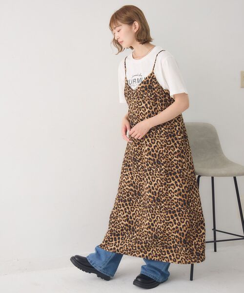 RETRO GIRL（レトロガール）の「アソートキャミOP（ワンピース・レディース・ブラック系その他/レオパード/ホワイト系その他・FREE）」の8枚目の写真