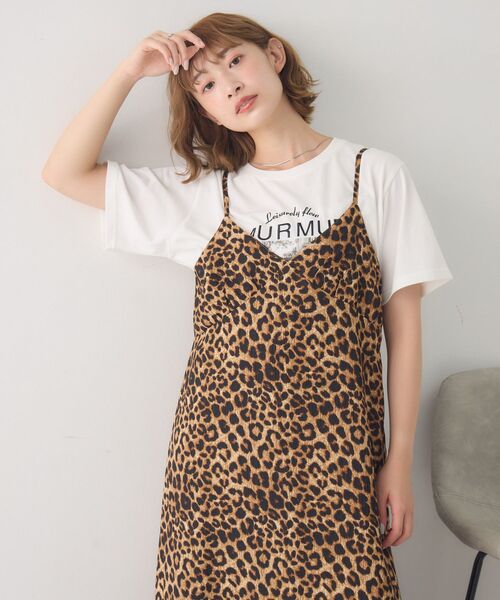 RETRO GIRL（レトロガール）の「アソートキャミOP（ワンピース・レディース・ブラック系その他/レオパード/ホワイト系その他・FREE）」の10枚目の写真