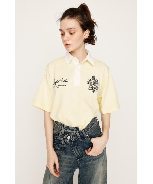 SLY（スライ）の「OVERSIZE EMBROIDERY RUGBY T/SH オーバーサイズ