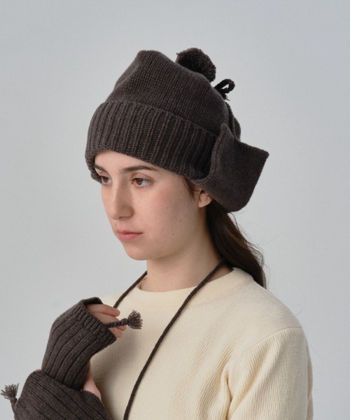 Nine Tailor(ナインテイラー)の「Nine Tailor Stalk Flap Watch (N-1318)(ニットキャップ/ビーニー・メンズ・ブラック/チャコールグレー・FREE)」の1枚目の写真