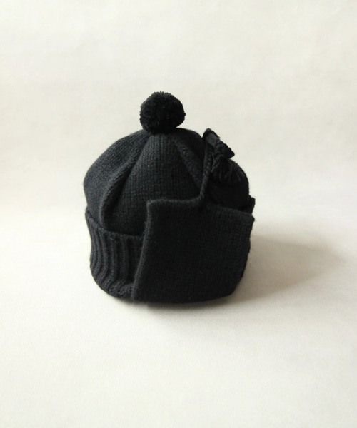 Nine Tailor(ナインテイラー)の「Nine Tailor Stalk Flap Watch (N-1318)(ニットキャップ/ビーニー・メンズ・ブラック/チャコールグレー・FREE)」の7枚目の写真