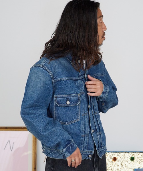 orSlow(オアスロウ)の「orSlow/オアスロウ TYPE2 1950'S DENIM JACKET USED WASH デニムジャケット 2026年 夏 夏服 秋服(デニムジャケット・メンズ・ブルー・4/3/2)」の22枚目の写真