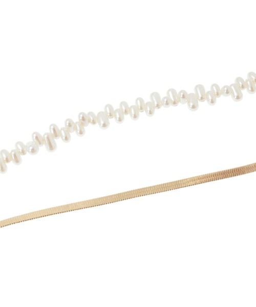 earth music&ecology（アースミュージックアンドエコロジー）の「スネークチェーン×パールスライドロングネックレス（ネックレス・レディース・ゴールド/シルバー・FREE）」の16枚目の写真