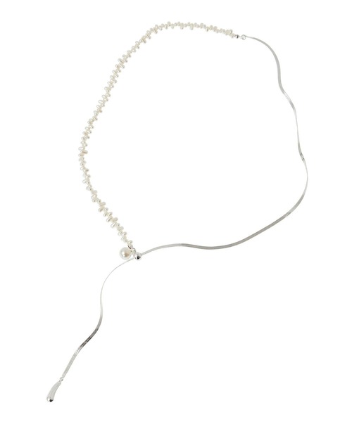 earth music&ecology（アースミュージックアンドエコロジー）の「スネークチェーン×パールスライドロングネックレス（ネックレス・レディース・ゴールド/シルバー・FREE）」の18枚目の写真