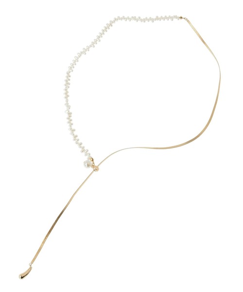 earth music&ecology（アースミュージックアンドエコロジー）の「スネークチェーン×パールスライドロングネックレス（ネックレス・レディース・ゴールド/シルバー・FREE）」の19枚目の写真