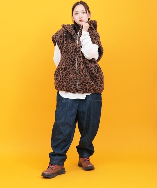 チチカカ（チチカカ）の「ボアジップフードベスト（その他アウター・レディース・カラフル/その他1/ベージュ・FREE）」の5枚目の写真