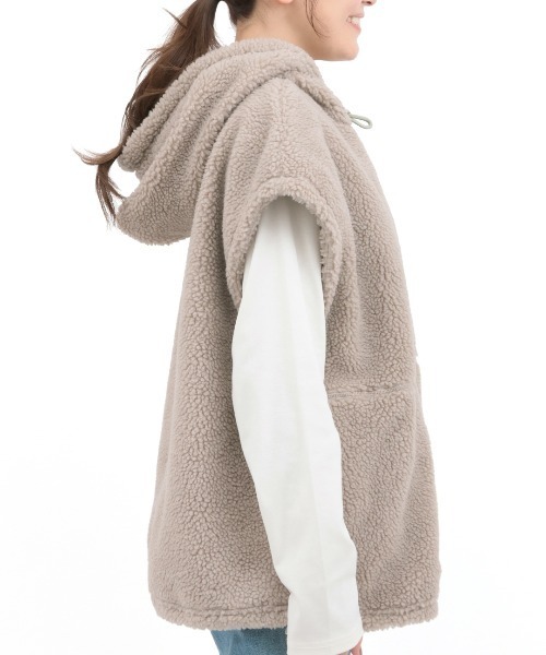 チチカカ（チチカカ）の「ボアジップフードベスト（その他アウター・レディース・カラフル/その他1/ベージュ・FREE）」の12枚目の写真