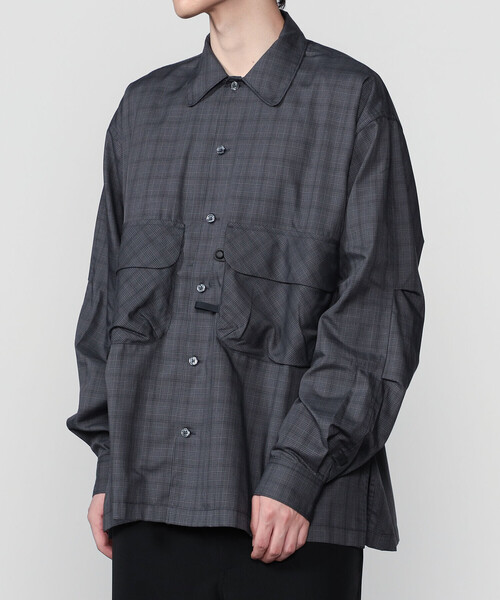 DAIWA PIER 39 TECH TRAVEL SHIRT チャコール S DAIWA PIER39