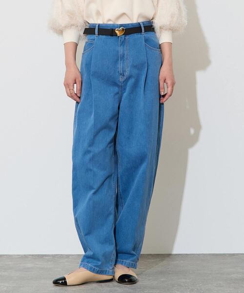Liesse（リエス）の「バルーンデニム（その他パンツ・レディース・ネイビー/インディゴブルー・3/2）」の2枚目の写真