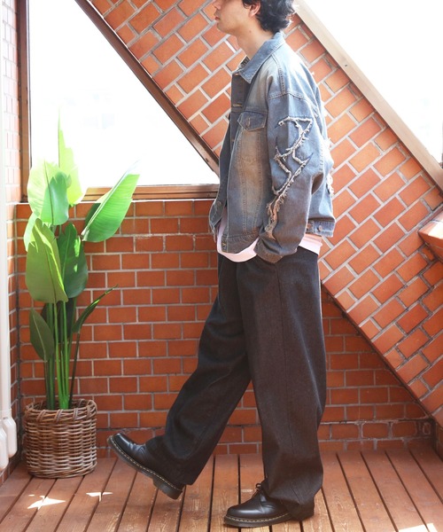 ８(eight)（エイト）の「トライバル刺繍Gジャン（デニムジャケット・メンズ・ネイビー/ブラック・LARGE/MEDIUM）」の21枚目の写真