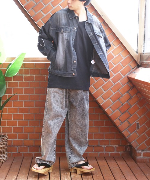 ８(eight)（エイト）の「トライバル刺繍Gジャン（デニムジャケット・メンズ・ネイビー/ブラック・LARGE/MEDIUM）」の13枚目の写真