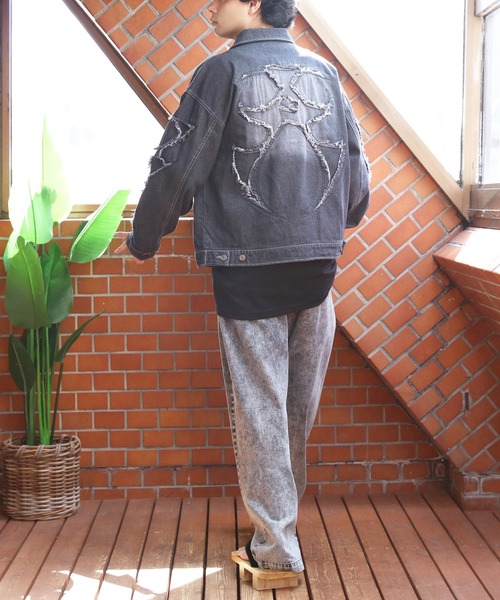 ８(eight)（エイト）の「トライバル刺繍Gジャン（デニムジャケット・メンズ・ネイビー/ブラック・LARGE/MEDIUM）」の15枚目の写真