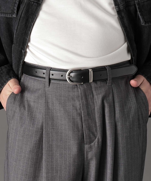 LURAKU（ルラク）の「【LURAKU】Cow Leather Regular Belt / カウレザーレギュラーベルト（ベルト・メンズ・ブラック・FREE）」の10枚目の写真