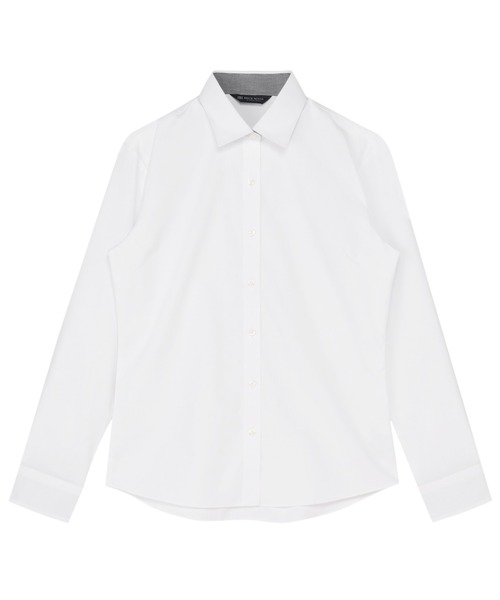 TOKYO SHIRTS(トウキョウシャツ)の「【透け防止】 形態安定ノーアイロン ワイド 長袖ビジネスワイシャツ(ビジネスシャツ・レディース・ホワイト・LL/XS/S/M/L/XL)」の1枚目の写真