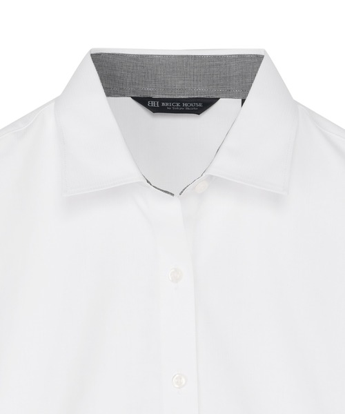 TOKYO SHIRTS(トウキョウシャツ)の「【透け防止】 形態安定ノーアイロン ワイド 長袖ビジネスワイシャツ(ビジネスシャツ・レディース・ホワイト・LL/XS/S/M/L/XL)」の3枚目の写真