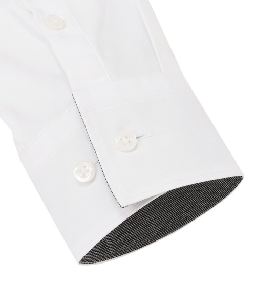 TOKYO SHIRTS(トウキョウシャツ)の「【透け防止】 形態安定ノーアイロン ワイド 長袖ビジネスワイシャツ(ビジネスシャツ・レディース・ホワイト・LL/XS/S/M/L/XL)」の4枚目の写真
