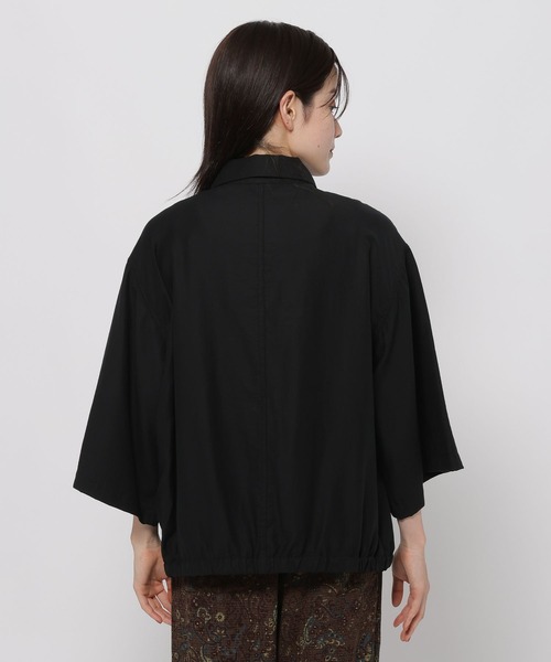 niko and...(ニコアンド)の「テロテロツイルワークシャツ(シャツ/ブラウス・レディース・ベージュ/ブラック・MEDIUM/LARGE)」の11枚目の写真