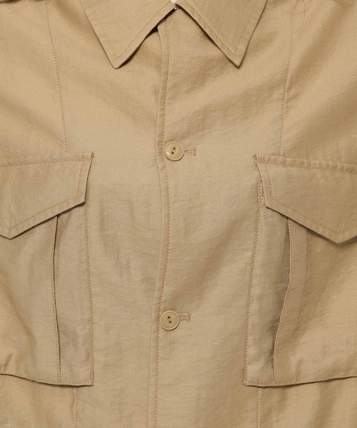 niko and...(ニコアンド)の「テロテロツイルワークシャツ(シャツ/ブラウス・レディース・ベージュ/ブラック・MEDIUM/LARGE)」の3枚目の写真