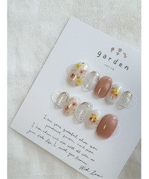tone（トーン）の「【garden】押し花ネイル　orange(MA)（ネイルシール/ネイルチップ）」