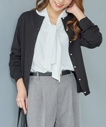 Honeys | 【しなやかニット・ヒアルロン酸加工】ヒアルロン酸クルーカーデ(カーディガン/ボレロ)