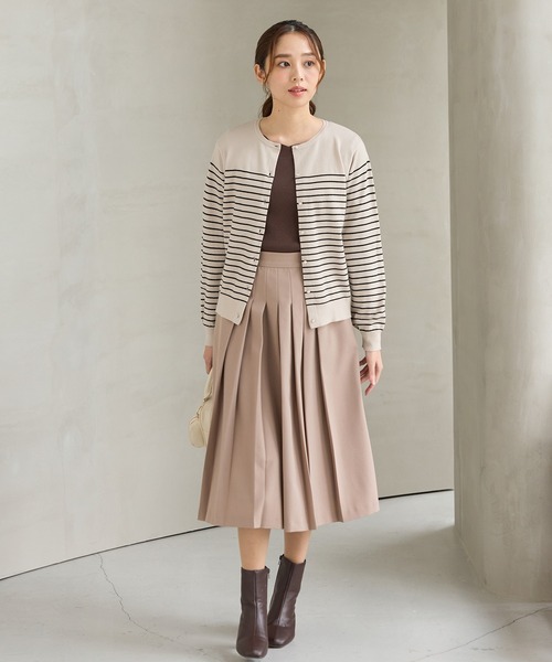 Honeys（ハニーズ）の「【しなやかニット・ヒアルロン酸加工】ヒアルロン酸クルーカーデ（カーディガン/ボレロ・レディース・ブラック×ベージュ/レッド/アイボリー/ピンク系その他/ブラック/杢グレー・L/LL/M）」の17枚目の写真