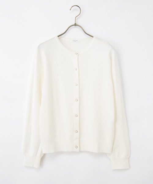 Honeys（ハニーズ）の「【しなやかニット・ヒアルロン酸加工】ヒアルロン酸クルーカーデ（カーディガン/ボレロ・レディース・ブラック×ベージュ/レッド/アイボリー/ピンク系その他/ブラック/杢グレー・L/LL/M）」の20枚目の写真