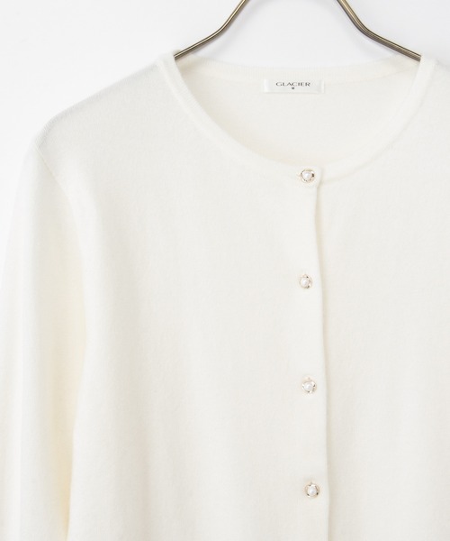 Honeys（ハニーズ）の「【しなやかニット・ヒアルロン酸加工】ヒアルロン酸クルーカーデ（カーディガン/ボレロ・レディース・ブラック×ベージュ/レッド/アイボリー/ピンク系その他/ブラック/杢グレー・L/LL/M）」の21枚目の写真