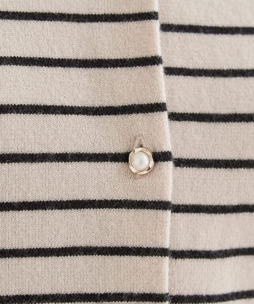 Honeys（ハニーズ）の「【しなやかニット・ヒアルロン酸加工】ヒアルロン酸クルーカーデ（カーディガン/ボレロ・レディース・ブラック×ベージュ/レッド/アイボリー/ピンク系その他/ブラック/杢グレー・L/LL/M）」の10枚目の写真