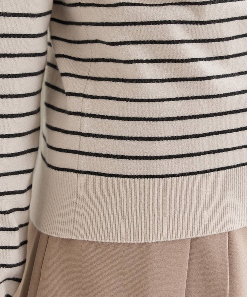 Honeys（ハニーズ）の「【しなやかニット・ヒアルロン酸加工】ヒアルロン酸クルーカーデ（カーディガン/ボレロ・レディース・ブラック×ベージュ/レッド/アイボリー/ピンク系その他/ブラック/杢グレー・L/LL/M）」の12枚目の写真