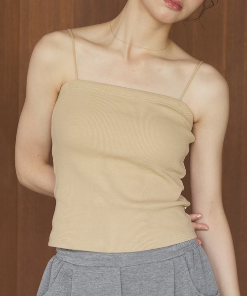 Rib cup camisole/リブカップキャミソール（キャミソール）｜OLUN