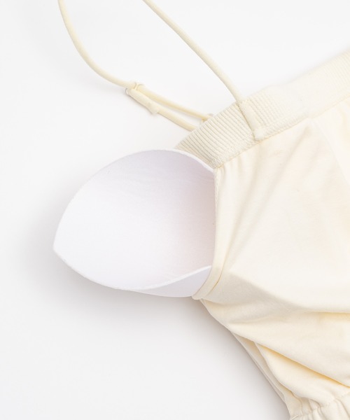 OLUN リブカップキャミソール　ベージュ　アイボリー Rib cup camisole/リブカップキャミソール（キャミソール）｜OLUN