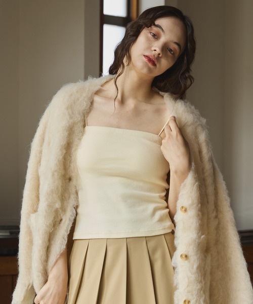 OLUN(オルン)の「Rib cup camisole/リブカップキャミソール(キャミソール・レディース・ブラウン/アイボリー/ベージュ/モカ・FREE)」の12枚目の写真