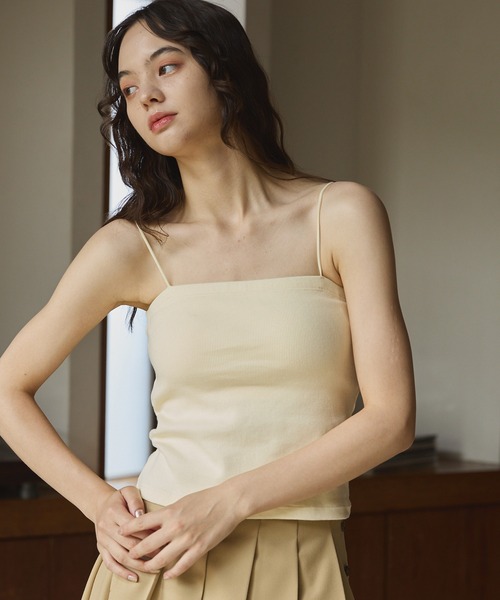 OLUN(オルン)の「Rib cup camisole/リブカップキャミソール(キャミソール・レディース・ブラウン/アイボリー/ベージュ/モカ・FREE)」の10枚目の写真
