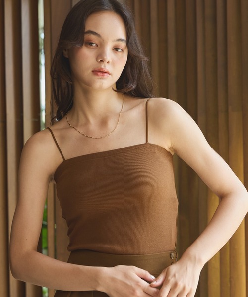 Rib cup camisole/リブカップキャミソール（キャミソール）｜OLUN