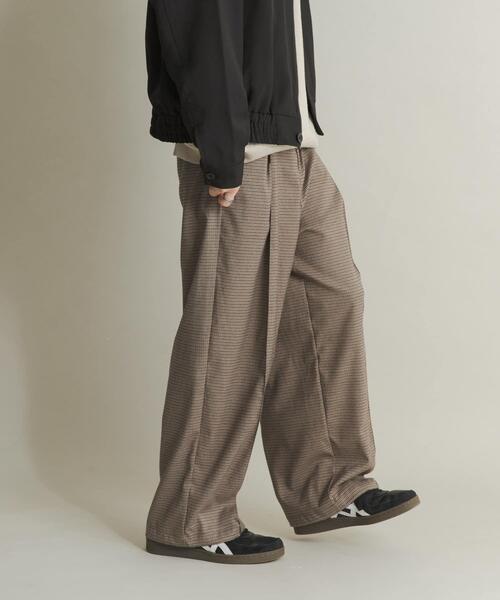 SENSE OF PLACE by URBAN RESEARCH（センスオブプレイスバイアーバンリサーチ）の「タックワイドスラックス（その他パンツ・メンズ・ブラウン/ブラック/ブラウン系その他・MEDIUM/LARGE）」の12枚目の写真