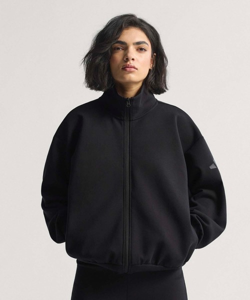 新品未使用！adidas ブラック ジップアップ　 ニットジャケ　 L adidas（アディダス） メンズ ニットジャケット Adptn テクスチャード