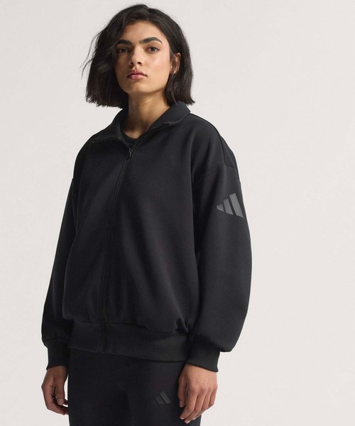 adidas(アディダス)の「ソフト ラグジュアリー ルーズ フルジップ / アディダス adidas(その他アウター・レディース・ブラック/ホワイト・SMALL/MEDIUM/LARGE/X-LARGE/XX-LARGE/X-SMALL)」の3枚目の写真
